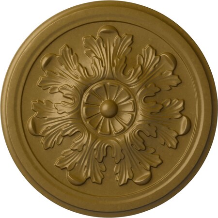 Ekena Millwork Legacy Acanthus Ceiling Medallion (Fits Canopies up to 3 1/2"), Hand-Painted Gold, 12 3/4"OD x 7/8"P CM12LEGLS